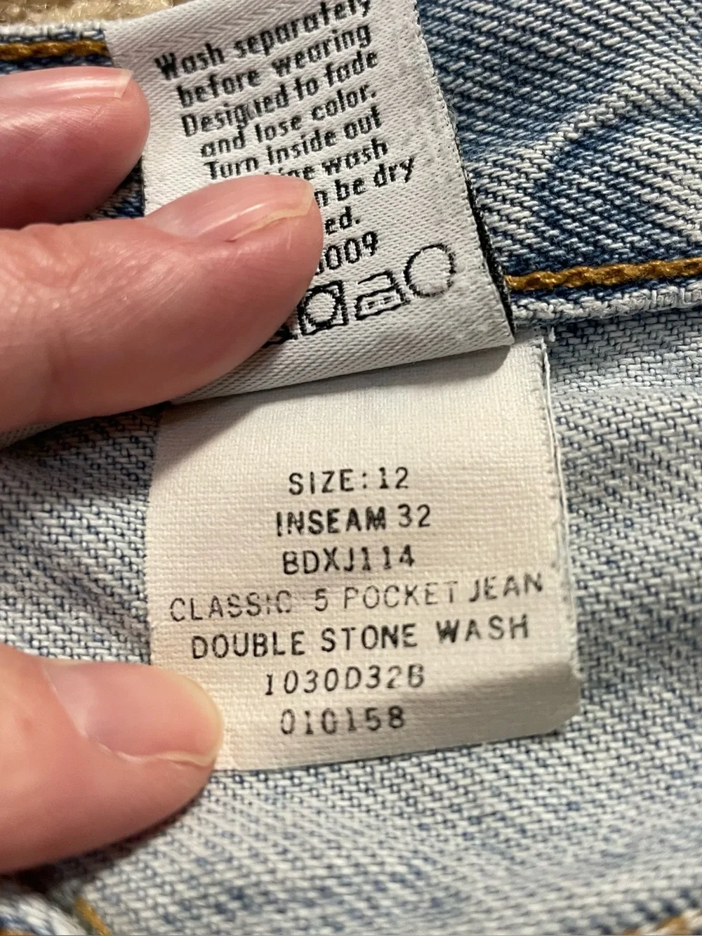 Vtg Y2K 90s Calvin Klein Jeans, 5 pocket straight leg, 100% cotton, size 12x32 - Picture 4 of 10